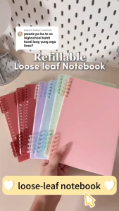 A5/B5 Transparent Loose Leaf Binding Ring PP Cover Plastic Ring Binder DIY Notebook Book Binding