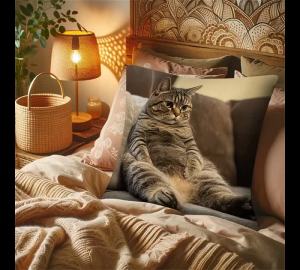 1pcs Cute Cartoon Cat Cushion Pillow Cover Simple Printed Throw Cushion Case Creative Home Sofa Decor Gift for Cat Lovers 2026