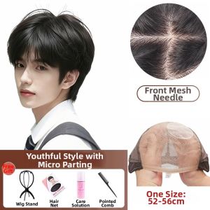 KEQIAO | Short Natural Layered Youthful Stylish Male Wig