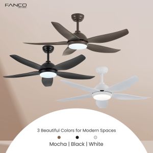 [✅SG Safety Mark &Authorized Seller] High Quality NEW 38in / 48in / 56in LED Ceiling Fan DC Motor  Mocha / Black / White GALAXY