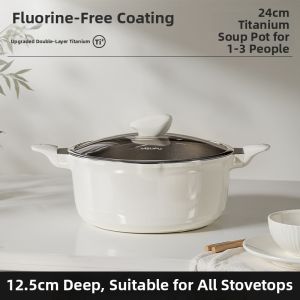 YIZHIFU | Titanium Ceramic Non-Stick Soup Pot