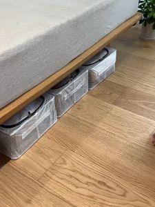 SOGO PVC Folding Storage Box Transparent Zippered Bed Bottom Storage Box with Lid Shoe Clothing Organizer