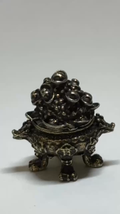 [TẶNG ĐẾ CẮM NHANG HỒ LÔ]Lư mini thiềm thừ phong thủy đốt trầm hương lư đồng mini đỉnh đồng vân mây đốt nhang thư giãn