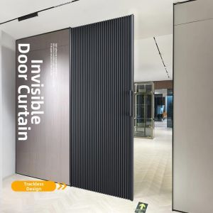 MEISITEKEKE | Foldable Honeycomb Hidden Stretchable Trackless Windproof Door Curtain