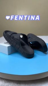 FENTINA Sandal Platform Pria Sandal Slop Pria Sepatu Sandal Slide Pria Sendal Flat Selop Rumah Wanita