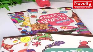 Jumbo Creative Graffiti Drawing & Coloring Book for Kids Educational kids graffiti coloring book Learning Art & Craft Painting Book Toddler & Preschool Fun Activity Book Graffiti Sketchbook for Kids