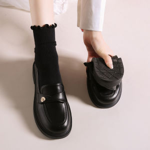 Ultra Soft Sheepskin Womens Loafers 2025 New Style Autumn Winter Commute Versatile Shoes Pair with Skirts round Toe Flats