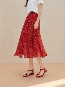 INMAN | French Vintage Floral Half Skirt A-Line Fish-tail Slimming