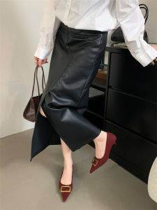 French Pointed Toe Thin Heel Single Shoes Womens New 2025 Spring Metal Buckle Elegance Lady Evening Commute Small Leather Shoes