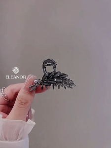 Kẹp tóc nữ Eleanor Accessories hình lúa mạch đính đá kẹp tóc càng cua nửa đầu phụ kiện tóc 10049