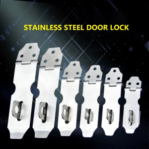 Stainless Steel Hasp Latch Lock Safety Lock Heavy Duty Padlock Door Shed Lock Durable