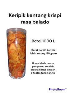 Potato keripik kentang krispi rasa balado jamin garing dan rapuh