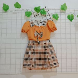 One Set Kamila Anak Korea Bahan Cerinkel