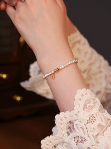 BianShanJian Rise to Great Wealth Pearl Bracelet New 2025 Elegant Layered Chinese Style Alloy Coin Design Fashion Jewelry