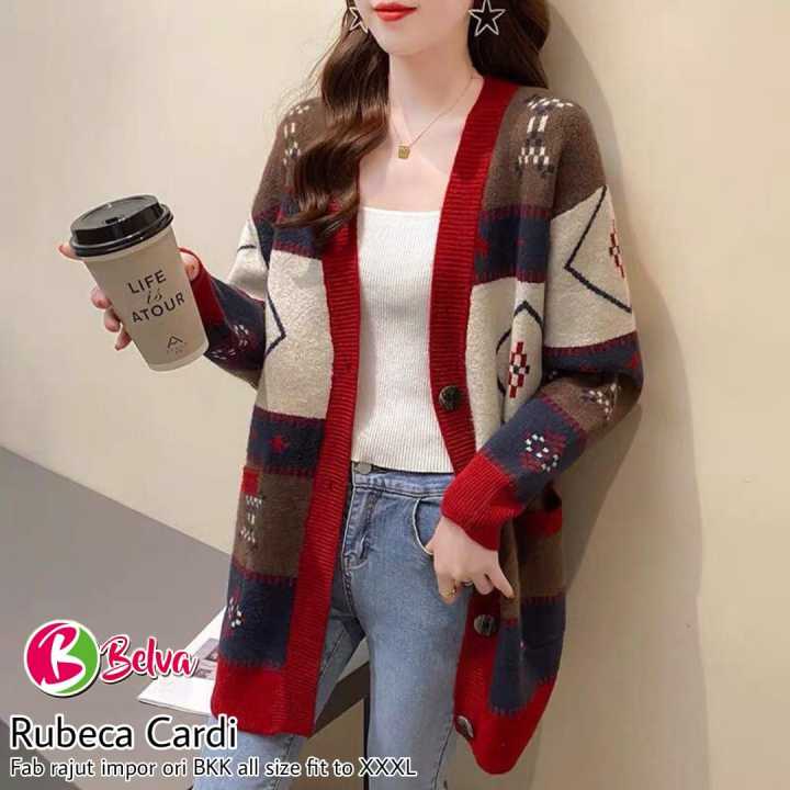 Rubeca Rago RUBECA CARDIGAN WANITA BAHAN RAJUT PREMIUM HALUS LEMBUT TEBAL | Lazada ...