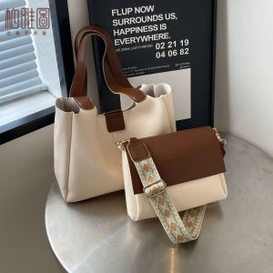 กระเป๋าสะพายไหล่แบบถือได้ขนาดใหญ่สไตล์เกาหลีสำหรับผู้หญิง กระเป๋าสะพายไหล่แบบหนัง PU ความจุขนาดใหญ่ กระเป๋าถือ กระเป๋าสะพายไหล่แบบมีสายรัดเดียว