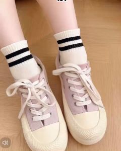 Tất Vớ Kẻ Sọc Phong Cách Hàn Quốc Chất Liệu Cotton  Mỏng Thoáng Mát - Thấm Hút Mồ Hôi Cực Tốt