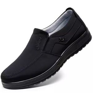 JIKE | Warm Lined Waterproof Breathable Slip On Shoes for Middle-aged and Elderly Men