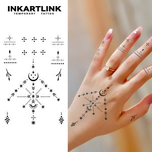 Henna Fingers Temporary TattooLasts To 15 Days New Technology Magic Waterproof Semi Permanent Sticker.