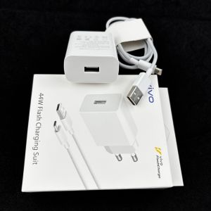 44W EU Flash Charger For Vivo IQOO Type C Cable Super Fast Charge Adapter Set for X200 X100 X90 X70 X60 Pro S12 S10 Z6 Neo 4 5 6