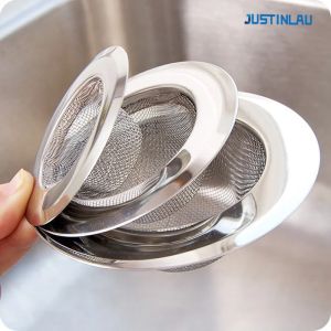 JUSTINLAU Kitchen Sink Filter Stainless Steel Mesh Sink Strainer Filter Sewer Mesh Strainers Bathroom Sink Strainer Drain Filter