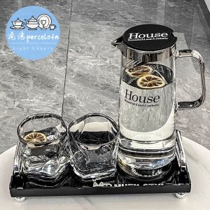 New 2025 Hong Kong Harbor Glass Water Cup Set Home Use Cool Water Pot Drinking Glasses Nordic Style Handmade Diningware Set