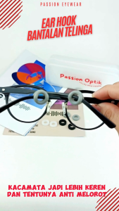 Earhook Bulat Anti slip Silikon Penahan Kacamata Anti Melorot Model Bulat