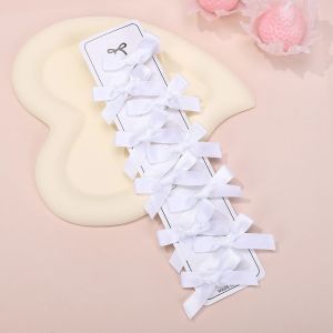 10 Kẹp Tóc Mini Hình Nơ Cho Bé Gái Màu Đơn Giản Phong Cách Ballet Phụ Kiện Tóc Bện Ruy Băng Cho Trẻ Em