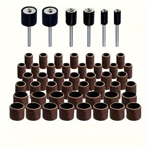 Sanding drum kit for drill press and power drill including rubber drum spindle drum kit sanding belt spindle