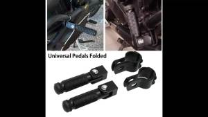 For Yamaha Hond Suzuki Kawasaki CNC Aluminum Foldable Footrest Footpeg Motorcycle Folded Pedals Scooter Bicycle