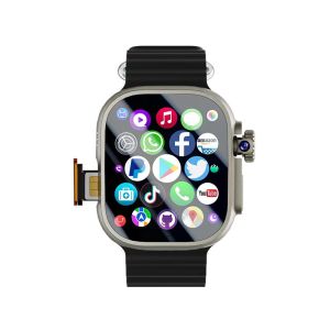 Fingerprint unlock 4G Smartwatch 2.29inch Amoled Smart Watch With 180° Rotating Camera GPS WIFI Sim Card Slot Global Calling