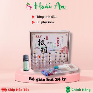 Bộ giác hơi không lửa 24 ống | Bộ giác hơi 24 ly