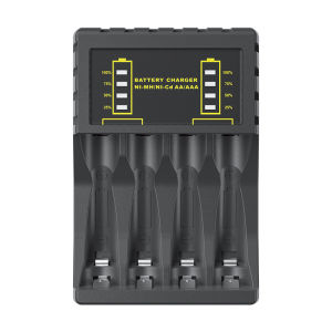 Bộ Sạc Pin Có Thể Sạc Lại Cho Pin AAA/AA Ni-MH Ni-Cd Có Màn Hình LED Phụ Kiện Sạc Thông Minh Gia Dụng