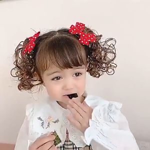 Set 2 kẹp tóc giả nơ siêu yêu cho bé