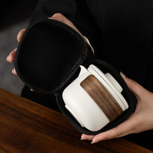 Portable Travel Tea Set Small Outdoor Camping Set Handheld Quick Guest Cup Tour Brewing Kettle Tea Cup One Pot Two Cups
