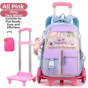 Waterproof Lighten Load Multi-use Schoolbag Trolley Bag