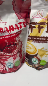 Glowming Pomegranate and Coffee Powder Drink Mix with Glutathione and Collagen 10 Sachets