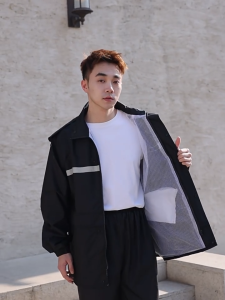 💎Emerald Vein💎ชุดกันฝน เสื้อกันฝน มีแถบสะท้อนแสง เสื้อกันฝนมอเตอร์ไซค์ แบบพกพาผู้ใหญ่ ชุดกันฝน กระดุมหน้า แยกส่วน เสื้อและกางเกง ใช้งานได้ดี แบบหนา เสื้อกันฝนมอเตอร์ไซค์🔥คุณภาพดีราคาถูก