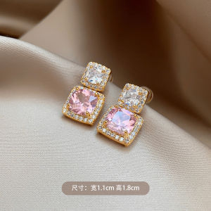 High-Transparency Zircon Micro-Setting Craft Womens Elegant Luxury Ear Studs New 2025 Fashion Trend Drop Earrings