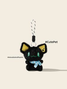 LONGKUI | Soft Cute Black Cat Plush Charm