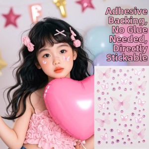 TINGGEHUA | 3D Sakura Red Facial & Eyetail Decorative Stickers