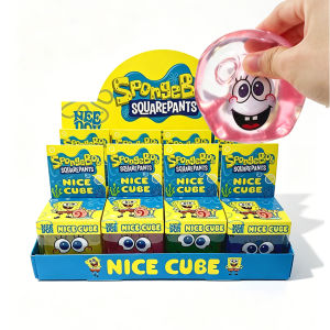 In Stock SpongeBob Squishy Cube Malt Sugar Slow Rebound Stress Relief Squeeze Fidget Toy Anti Anxiety Birthday Gift