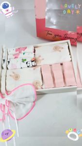 BỘ QUÀ TẶNG Khăn tắm đa năng cho bé THIPHUCO màu hồng khăn sữa cho bé khăn em bé cỡ lớn