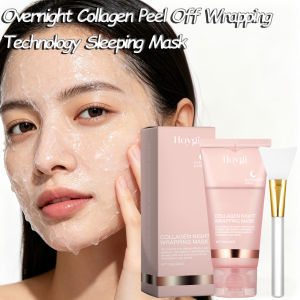 EELHOE | Overnight Collagen Mask Peel Off Facial Care Deep Moisturizing Wrapping Mask Ceramide Barrier Repair Skincare for Glowing Skin