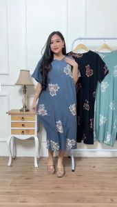 BISA COD 100 Dapat 4pcs Daster Rayon Jumbo Lengan Pendek Busui Bumil Kancing Depan Lengan Pendek Motif Batik Kekinian Big Sale Baju