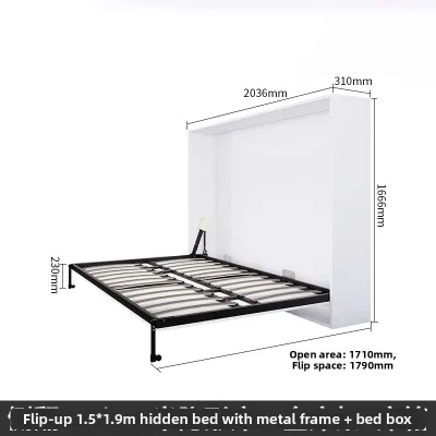 Multifunctional Murphy Bed Bookroom Closet Integration