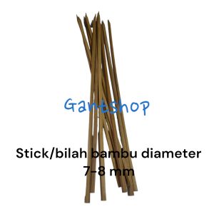 Stick/bilah bambu diameter 7-8mm isi 10 pcs/batang