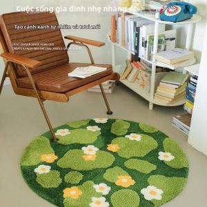 Thảm Tròn Xanh Dùng Trong Nhà