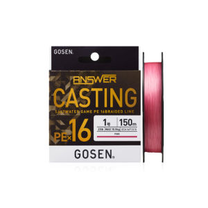 GOSEN | Dây Câu Chính PE 16 Sợi Bện Độ Bền Cao Chống Mòn Cho Nước Ngọt và Nước Mặn