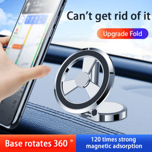 แท่นวางโทรศัพท์มือถือแบบพับได้แม่เหล็กยึดโทรศัพท์มือถือที่ค้ำยันยืดได้กันลื่น360โลหะผสมสังกะสีแบบพับได้หมุนได้สำหรับ iPhone 14 Pro Max 13 12